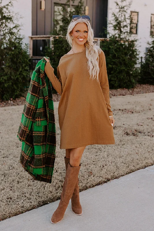 All-Day Outfits Always There For You T-Shirt Dress In Camel