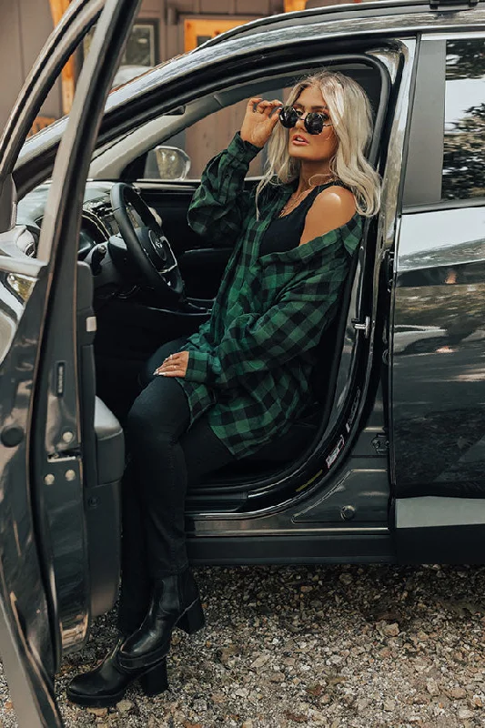 Versatile Comfort Wear Bonfire Date Plaid Tunic Dress