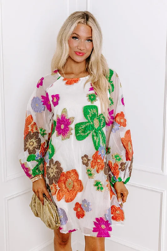 Trends Brilliant Blooms Jacquard Mini Dress