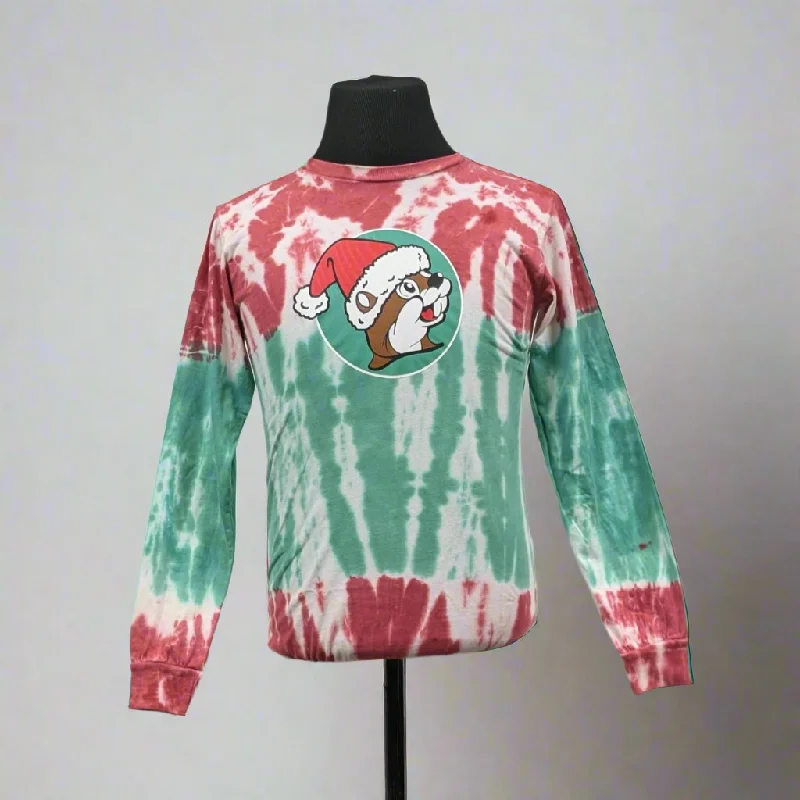 Elegant And Lazy Buc-ee's Christmas 2024 Tie-Dye Long-Sleeve Shirt