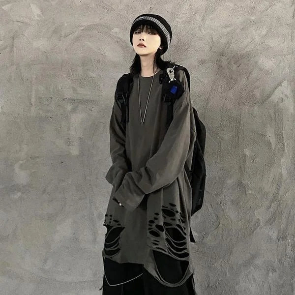 Breathable Style Casual Personality Spring Loose Pullover T Shirt Solid Color Trendy All-match Z Breathable Style Casual Personality Spring Loose Pullover T Shirt Solid Color Trendy All-match Z