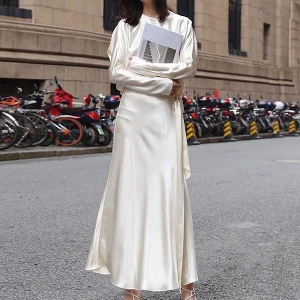 Comfortable Sweaters Casual Women's Sets Winter Trendy Collar Long Batwing Sleeve Elegant Bandage Side Split Comfortable Sweaters Casual Women's Sets Winter Trendy Collar Long Batwing Sleeve Elegant Bandage Side Split