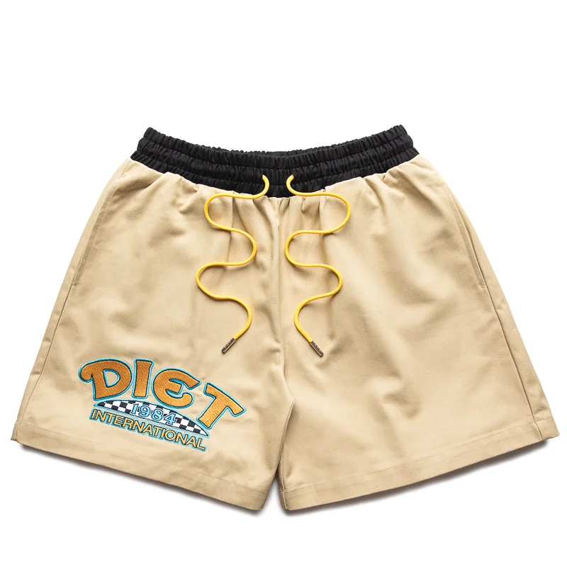 Cozy Vibes Diet Starts Monday '84 INTL Shorts - Tan