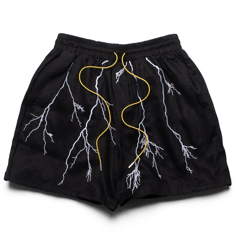 Casual Fit Wear Diet Starts Monday Lightning Shorts - Black