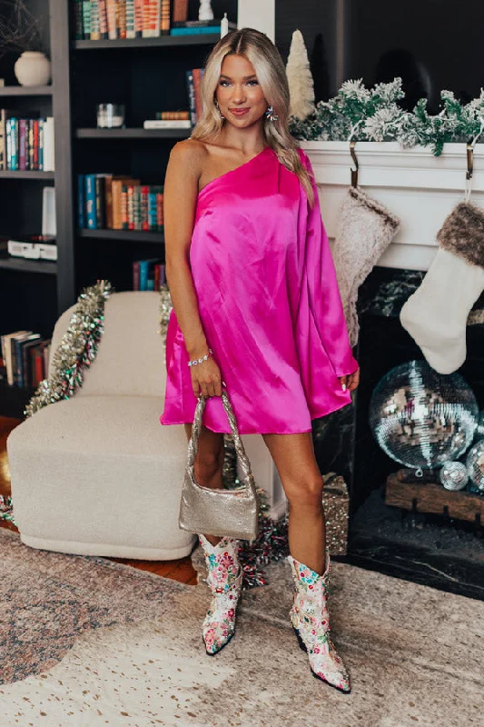 Basic Comfort Dreams and Desires Shift Dress in Hot Pink