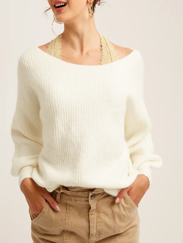 Fashion Design Find You Later Ribbed Sweater