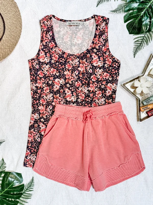 Must-have For Fashion French Terry Stevie Shorts - Desert Flower by Michelle Mae