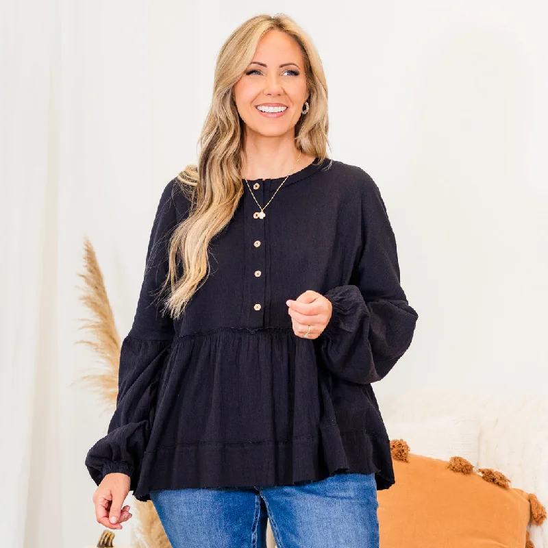 Elegant Outline Fun At The Orchard Top, Black