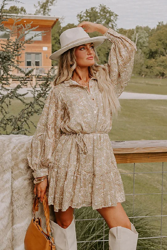 Effortless Dressing Glamour Galore Paisley Mini Dress