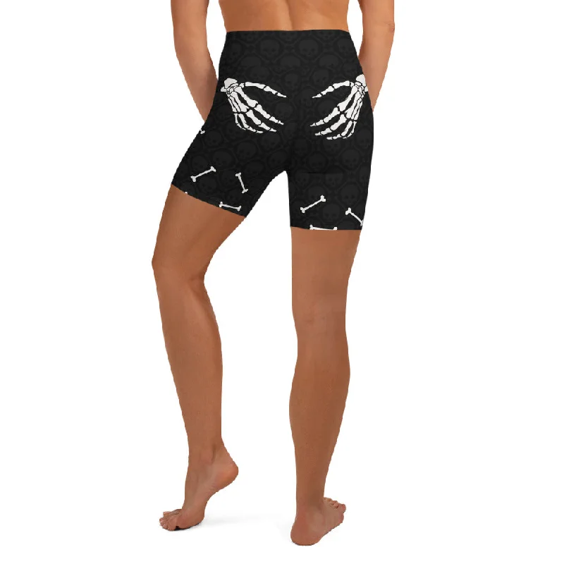 Youthful Vitality Halloween Hand Print Yoga Shorts