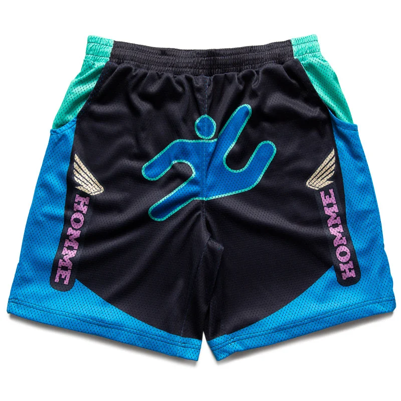 Fashionable Items Homme Femme Motosport Mesh Shorts - Black/Multi
