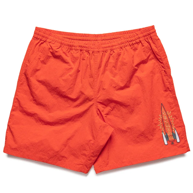 Chic Relaxation Ice Cream Peace Shorts - Spicy Orange