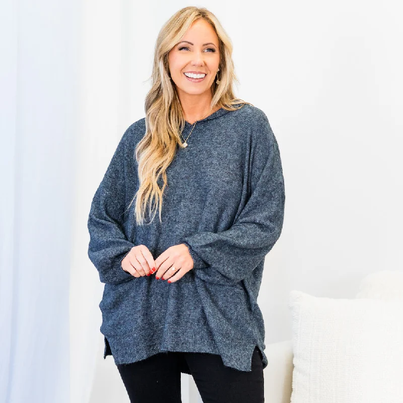 Celebrity Style Just Don't Let Me Go Sweater, Cobalt