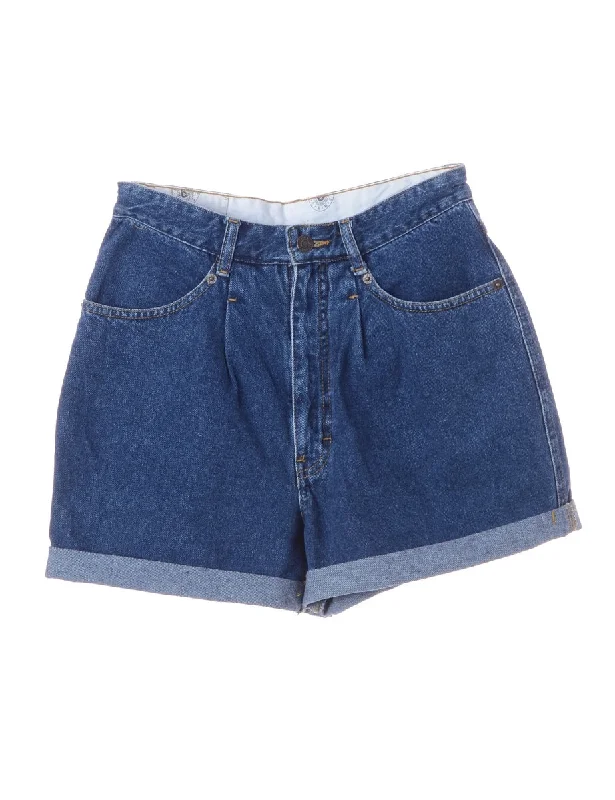 Classic Style Label Willow Rolled Hem Denim Shorts