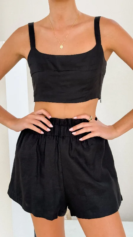 Simple Matching Leila Shorts - Black