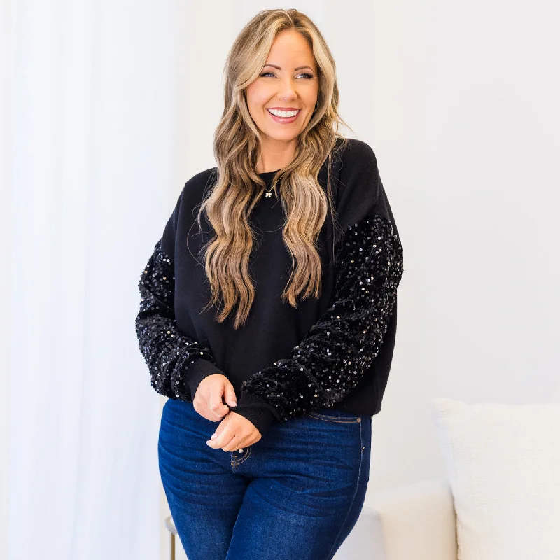 Soft Fabrics Midnight Chats Sweater, Black