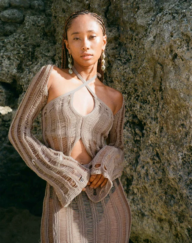 Artistic Temperament Mika Knitted Shrug in Desert Taupe
