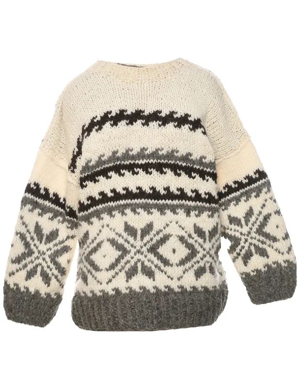 Elegant Dressing Nordic Jumper - L