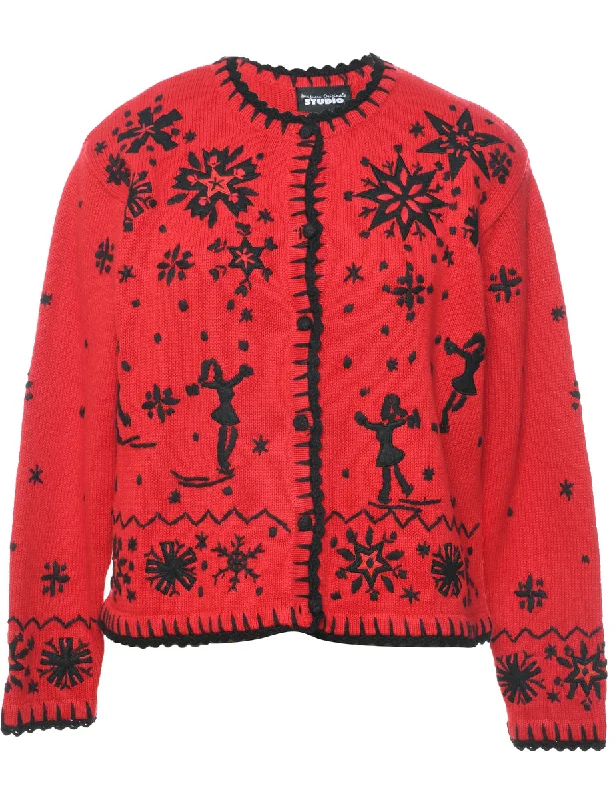 Dynamic Fashion Nordic Knit Christmas Cardigan - M