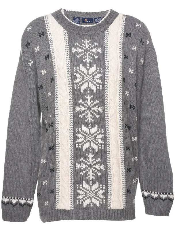 End Of The Year Nordic Light Grey Jumper - M