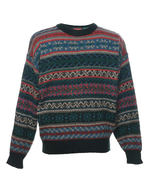 Fresh And Natural Nordic Multi-colour Jumper - L