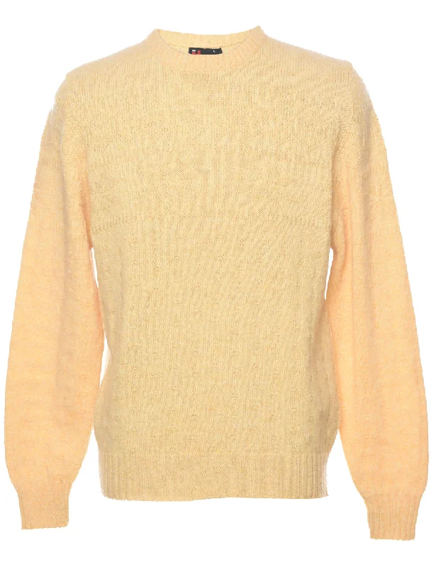 Elegant Temperament Nordic Pale Yellow Jumper - L