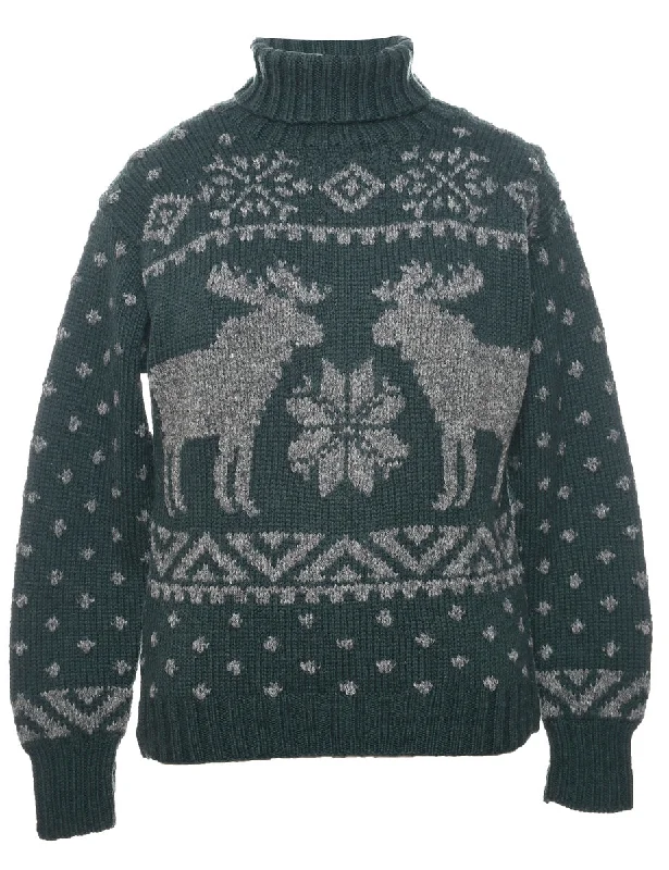 Retro Fashion Nordic Ralph Lauren Jumper - M