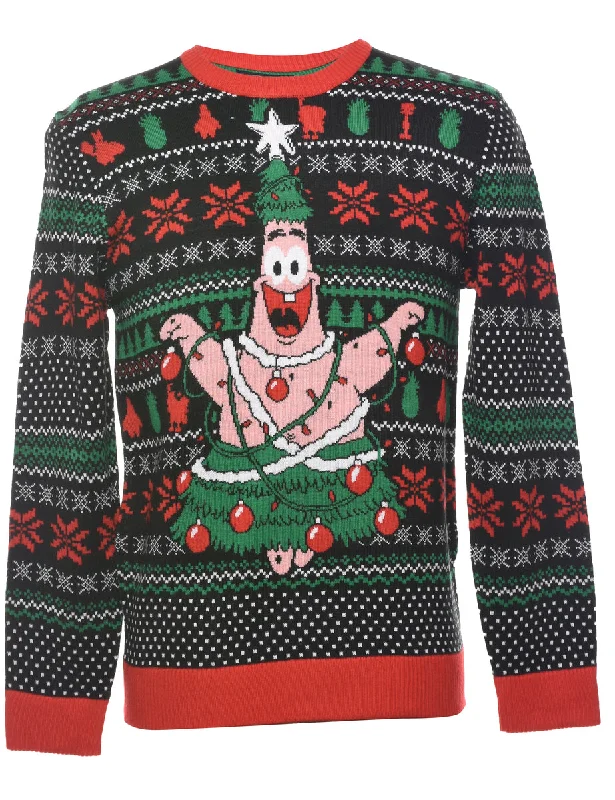 Fashionable Items Nordic Spongebob Christmas Jumper - M