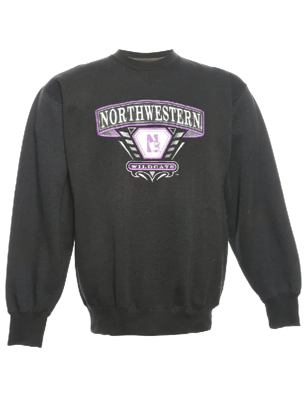 Printed Patterns Northwestern WildCats Football Sports Sweatshirt - M