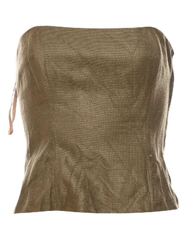 Soft Wearables Olive Green Corset - S