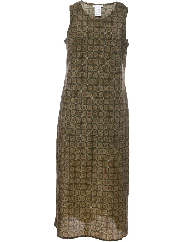 Soft Relaxation Wear Olive Green Dress - XL