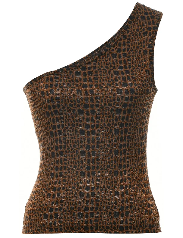 Luxury And Elegant One Shoulder Evening Top - XS