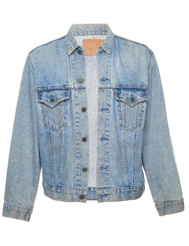 Sports Fashion Orange Tag Light Wash Levi's Denim Jacket - M