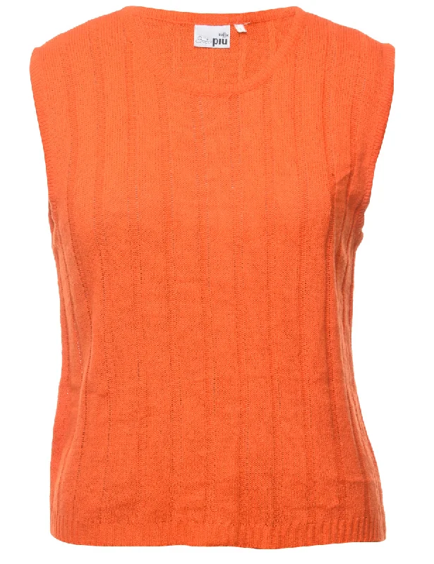 Fashion Design Orange Vest - L