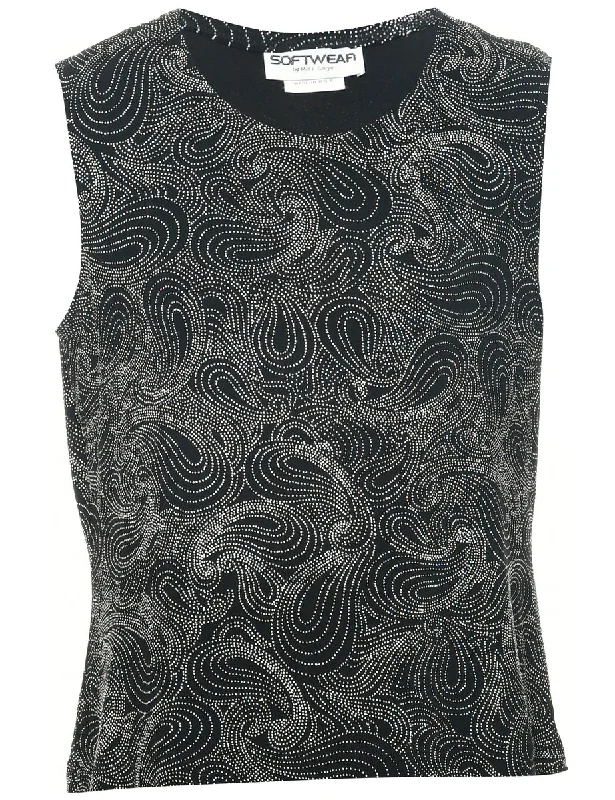 Fashion Classic Paisley Evening Top - L