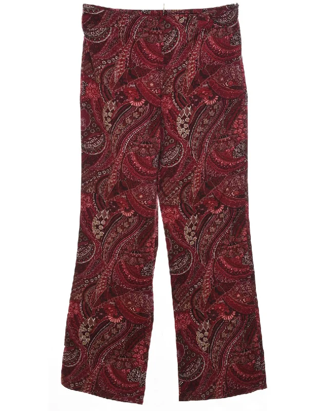 Trendy Items Paisley Pattern Trousers - W32 L30