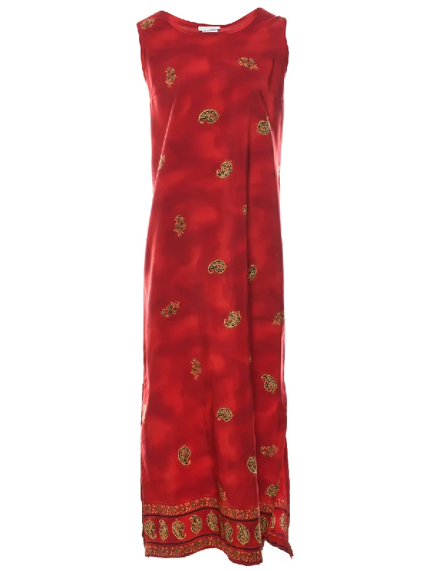 Exclusive Customization Paisley Print Dress - XL