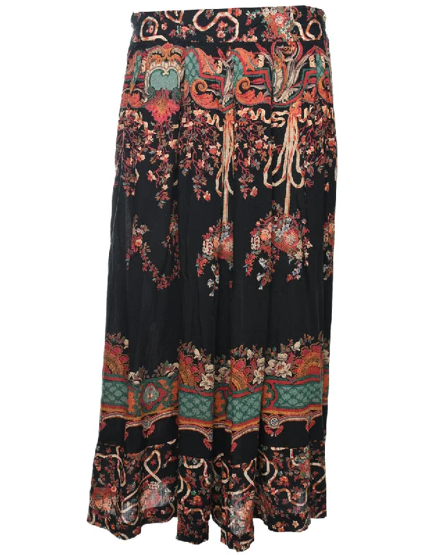 Effortless Style Paisley Print Harem Pants - W32