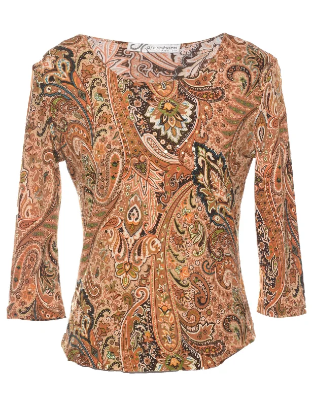 Easy Chic Paisley Top - M