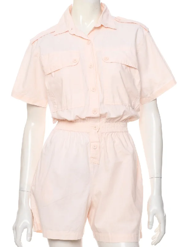 Comfortable Fitwear Pale Pink Playsuit - M