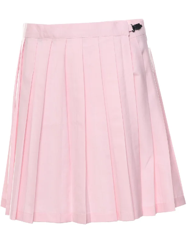 Soft Fabric Looks Pale Pink Pleated Skirt - L