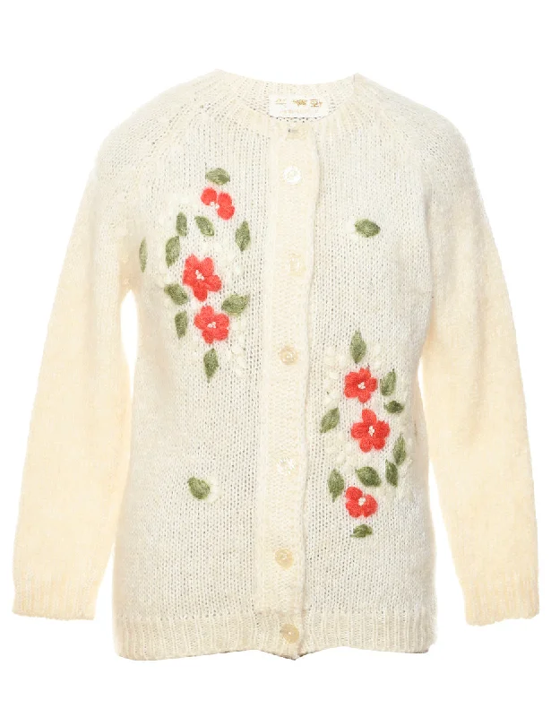 Casual And Versatile Pale Yellow Cardigan - M