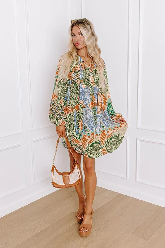 Cozy Pants Paradise Palms Mini Dress