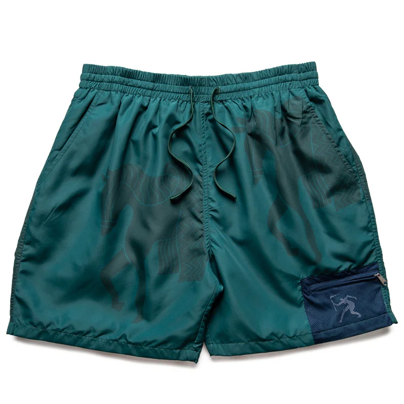 Wearable At Home Or Out Parra Horse Shorts - Pine Green