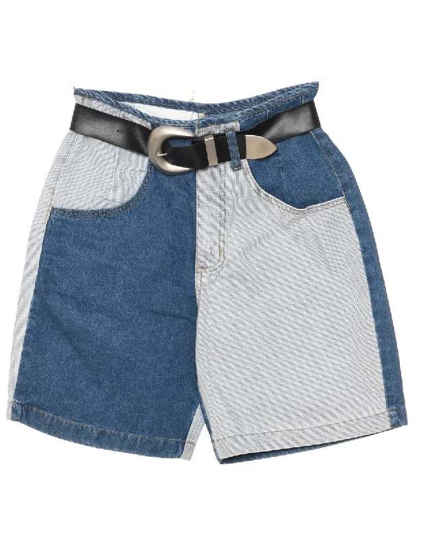 Personalized Series Patchwork Denim Shorts - W26 L8