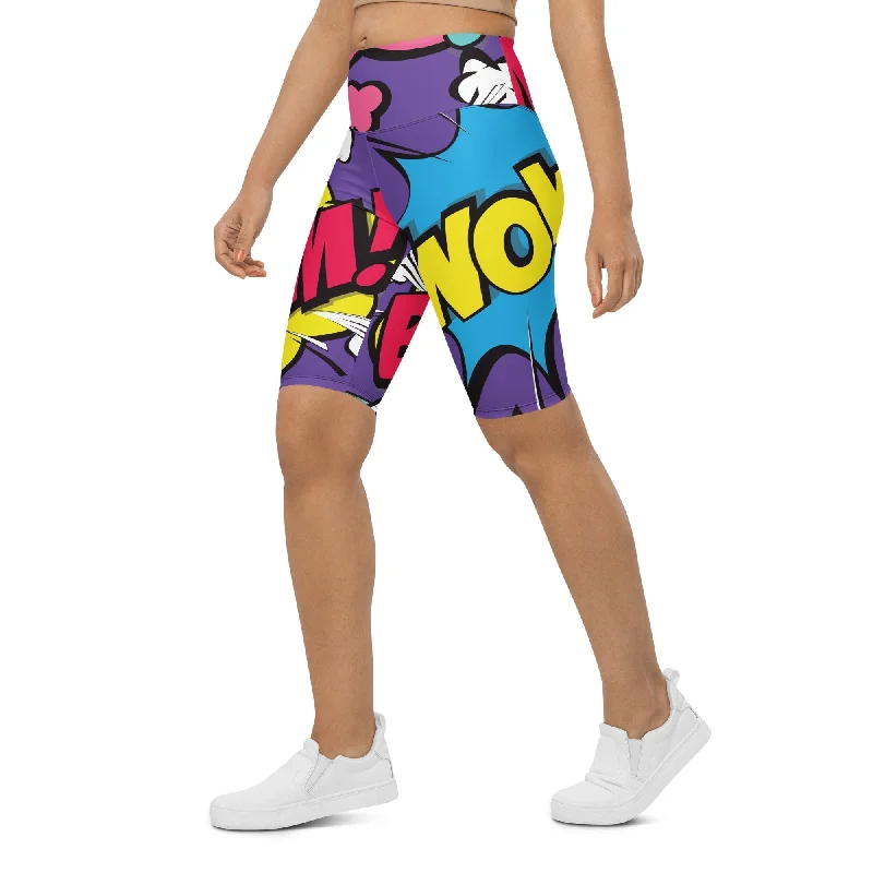 American Style Pop Art Biker Shorts