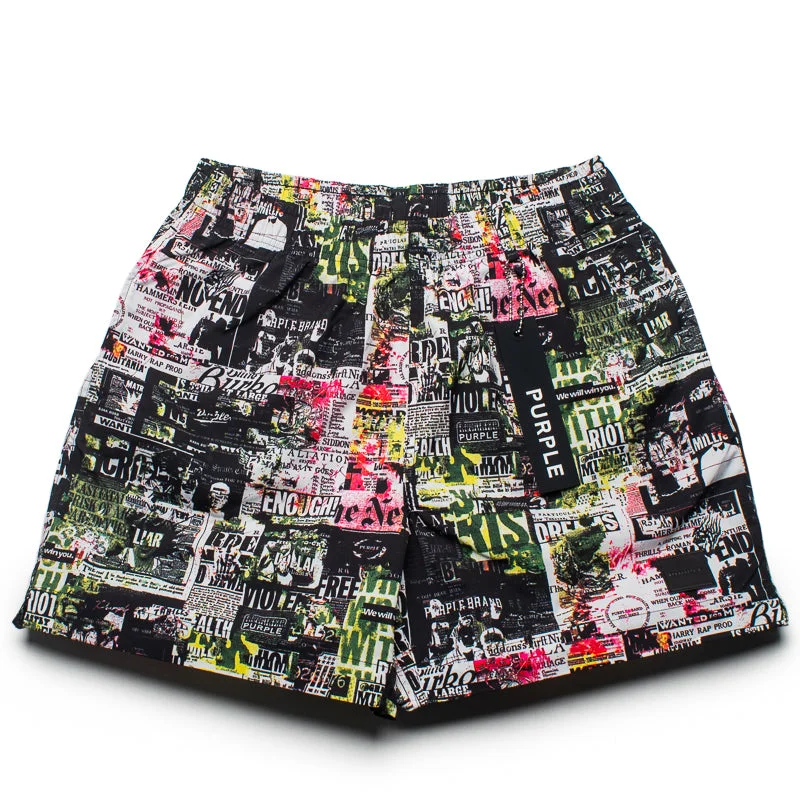Design Perception Purple Brand The News All Around Short - All Over Print