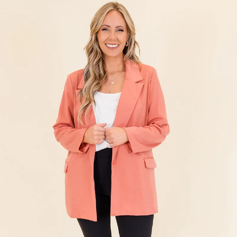 Fashion Selection Rosy Glow Blazer, Mauve