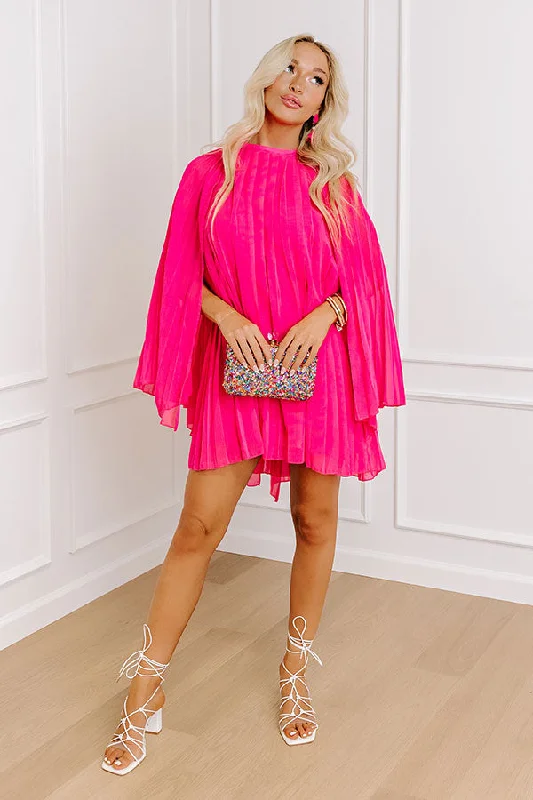 Celebrity Must-have Runway Revelry Shift Dress In Hot Pink