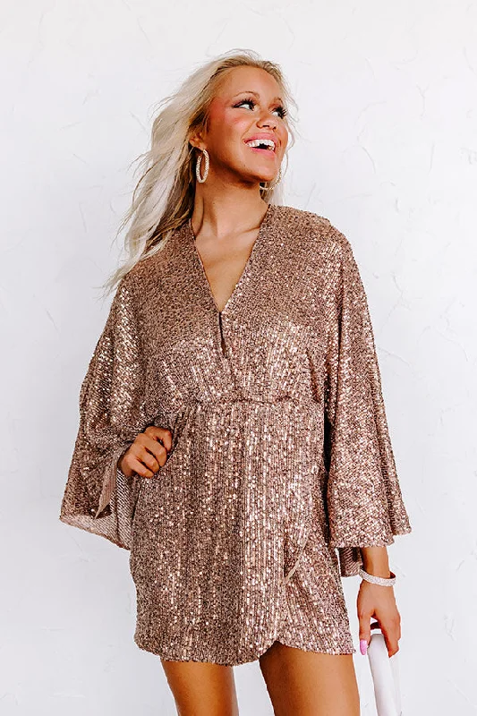 Layered Comfort Seriously Swept Away Sequin Dress